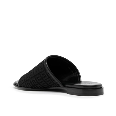 Shop Givenchy Jaquard Flat Sandals In Black