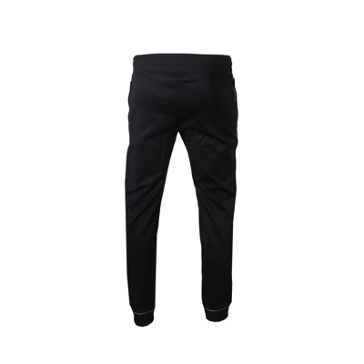 Shop Moschino Couture Cotton Logo Pants In Black