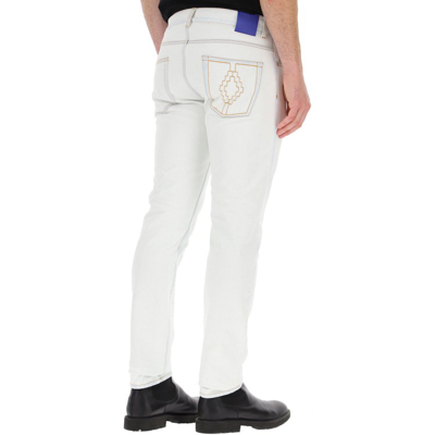 Shop Marcelo Burlon County Of Milan Cotton Denim Jeans In White