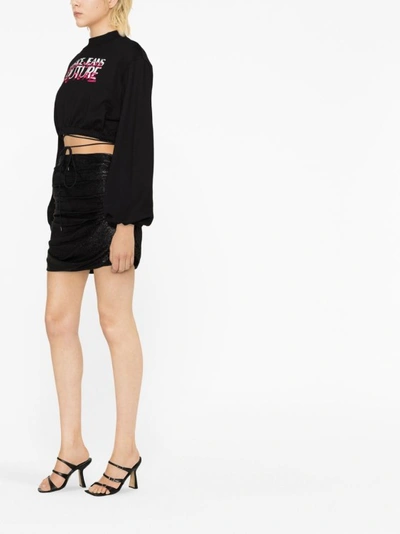 Shop Versace Jeans Couture Black Hoodie Sweatshirt
