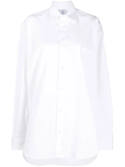 Shop Vetements White Cotton Shirt