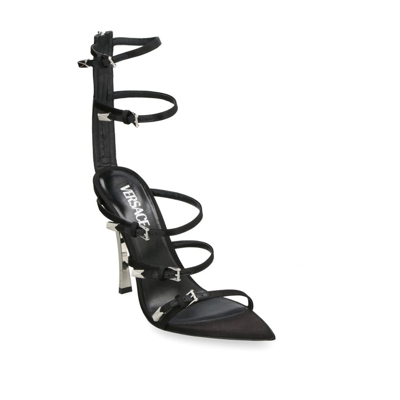 Shop Versace Pin-points Sandals In Black