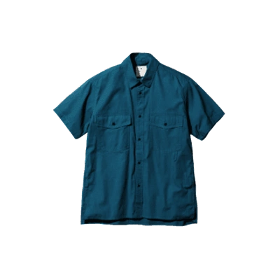 Shop Snow Peak | Takibi Light Ripstop Shirt | Blue Or Natural