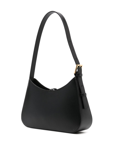 Demellier Large Tokyo Smooth Leather Shoulder Bag In Black
