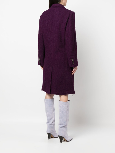 Dsquared2 Single-breasted Coat In Purple