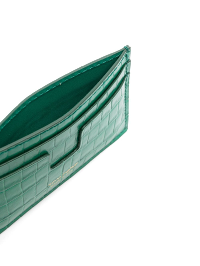 Green Crocodile-effect leather pouch, Tom Ford