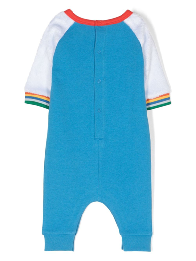 Marc Jacobs Logo-print Cotton Romper In Blue