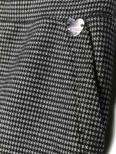 Monnalisa Houndstooth-pattern Flared Trousers In Black