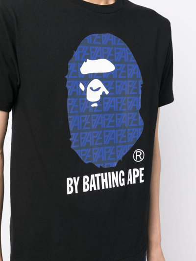 Shop A Bathing Ape Logo-print Short-sleeve T-shirt In Black