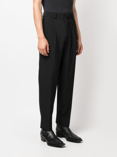 Shop Acne Studios Mid-rise Tailored Trousers In Black