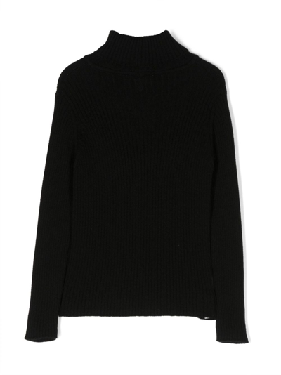 Shop Pucci Junior Logo-print Knitted Jumper In Black