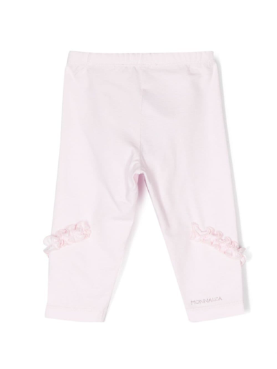 Shop Monnalisa Ruffle-detail Leggings In Pink