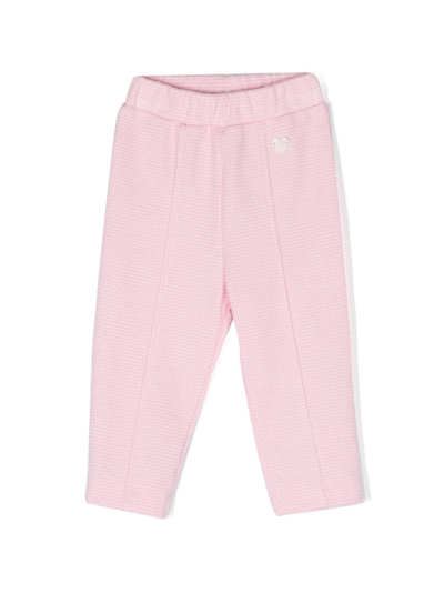 Shop Monnalisa Heart-appliqué Track Pants In Pink