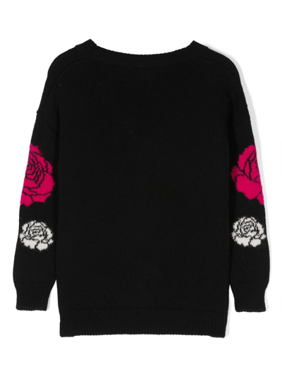 Monnalisa Supersoft Inlay Cardigan In Black
