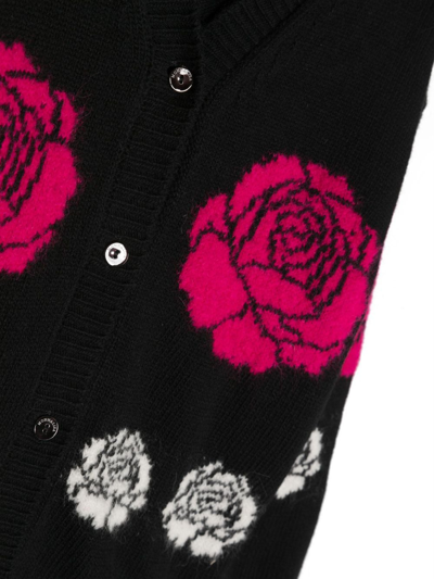 Monnalisa Supersoft Inlay Cardigan In Black