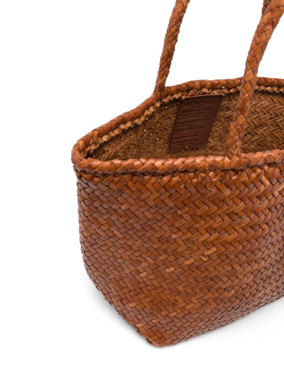 Shop Dragon Diffusion Grace Basket Small Tote Bag In Brown