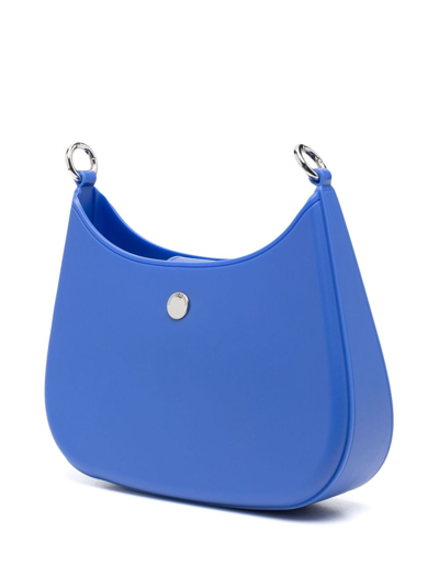 Shop Emporio Armani Gummy Crossbody Bag In Blue