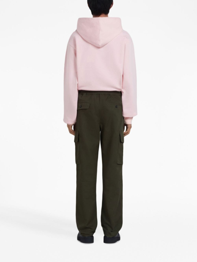 Shop Marni Gabardine Cargo Trousers In Brown