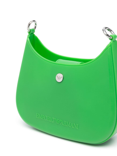 Shop Emporio Armani Gummy Crossbody Bag In Green