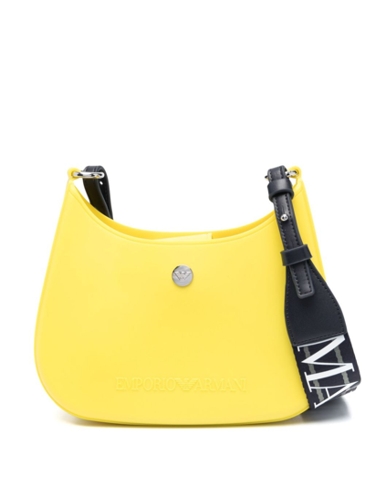 Shop Emporio Armani Gummy Crossbody Bag In Yellow