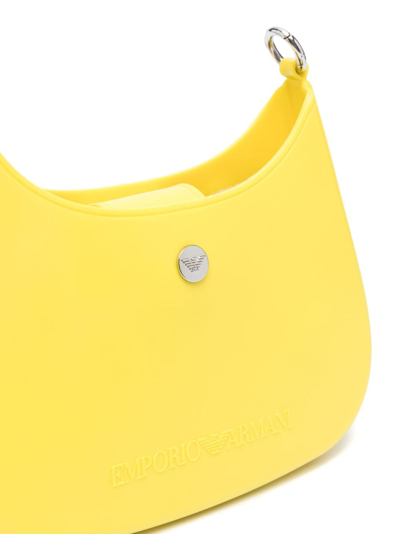 Shop Emporio Armani Gummy Crossbody Bag In Yellow