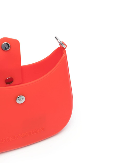 Emporio Armani Gummy Crossbody Bag In Red