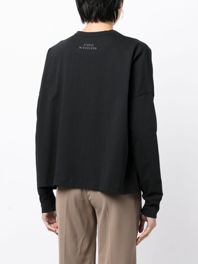 Studio Nicholson Womens Long Sleeve T-shirt Clothing In Black