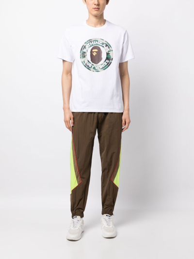 Shop A Bathing Ape Logo-print Short-sleeve T-shirt In White