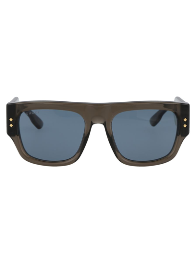 Shop Gucci Sunglasses In 003 Grey Grey Blue