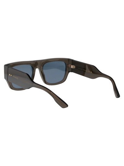 Shop Gucci Sunglasses In 003 Grey Grey Blue