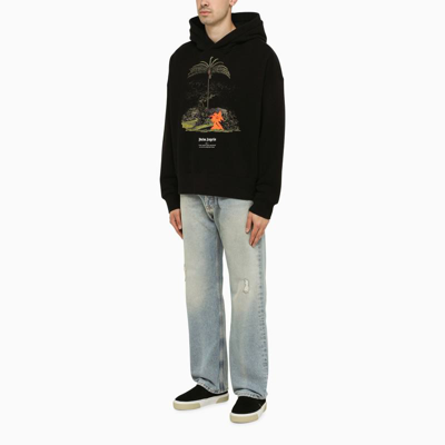 Shop Palm Angels Hunting In The Forest Hoodie In Black