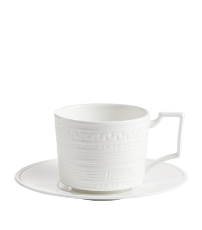 Shop Wedgwood Intaglio Teacup And Saucer In White