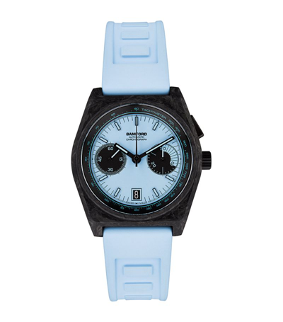 Shop Bamford Watch Department Carbon Fibre B347 Watch 41.5mm In Blue