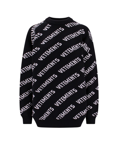 Shop Vetements Sweater In Black