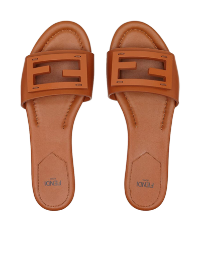 Shop Fendi Slide In R Cuir