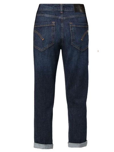 Shop Dondup Indigo Blue Stretch-cotton Jeans