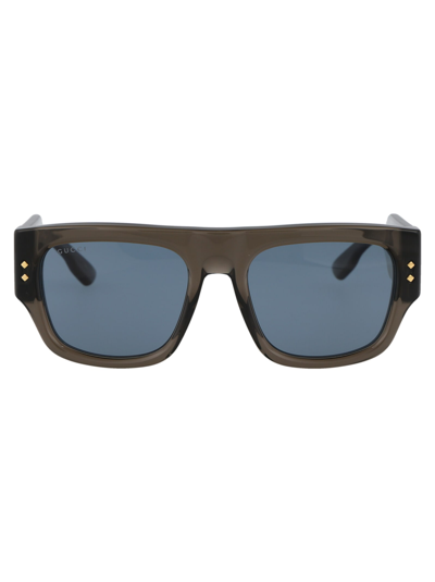 Shop Gucci Gg1262s Sunglasses In 003 Grey Grey Blue