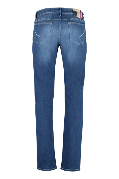 Shop Hand Picked 5-pocket Straight-leg Jeans In Denim