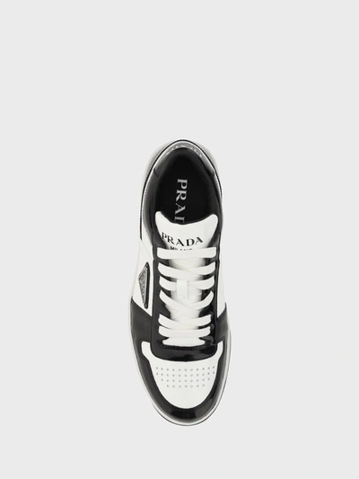 Shop Prada Downtown Sneakers In Nero+bianco