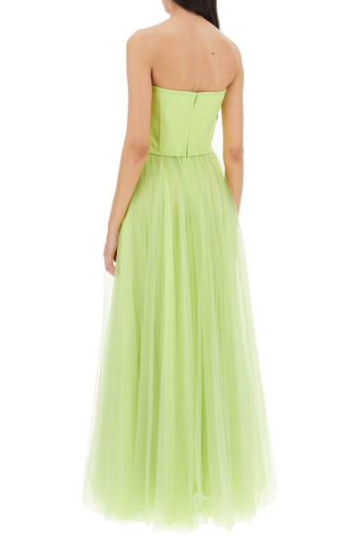 Shop 19:13 Dresscode Long Bustier Dress With Shaped Neckline In Pistacchio