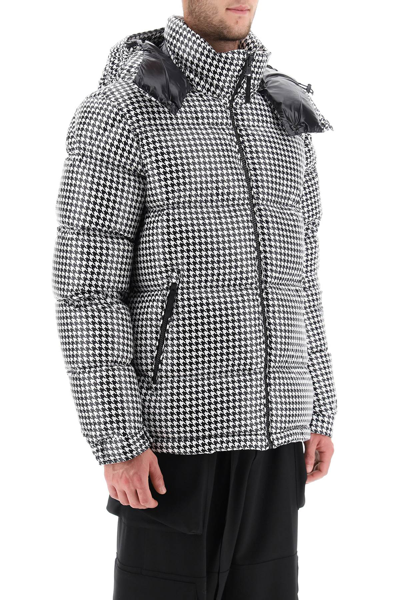Shop Moncler Genius Socotrine Hooded Down Jacket In Black (white)