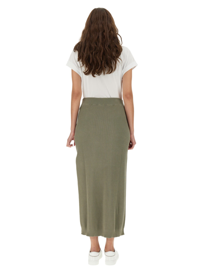 Shop Brunello Cucinelli Drawstring Skirt In Verde