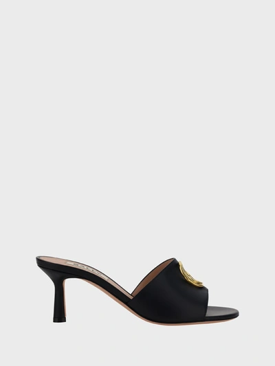 Bally Geha 65mm Logo-plaque Leather Mules In Black
