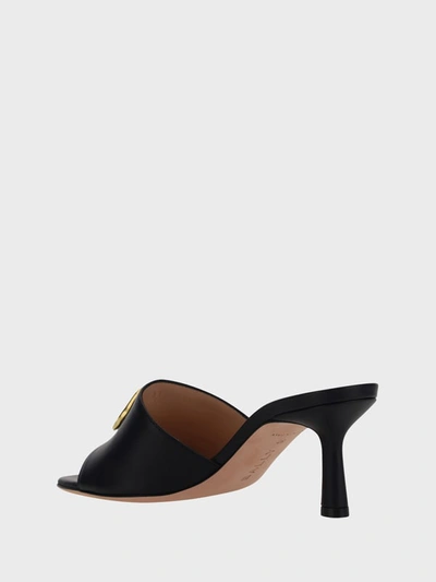 Bally Geha 65mm Logo-plaque Leather Mules In Black