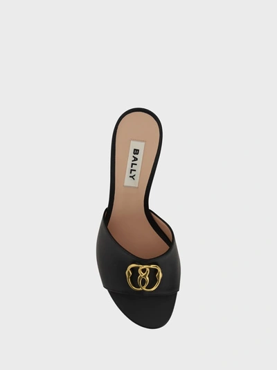 Bally Geha 65mm Logo-plaque Leather Mules In Black