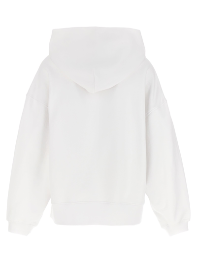 Shop M05ch1n0 Jeans Logo Print Hoodie In White