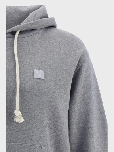 Shop Acne Studios Hoodie In Light Grey Melange