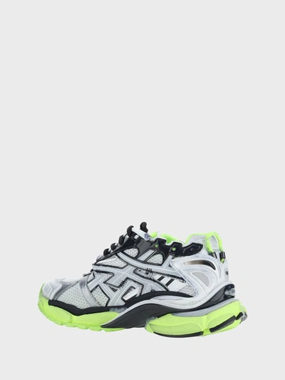 Shop Balenciaga Runner Sneakers In White/black/fluo Yell