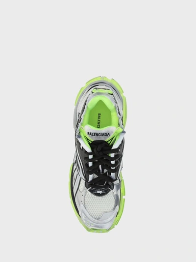 Shop Balenciaga Runner Sneakers In White/black/fluo Yell