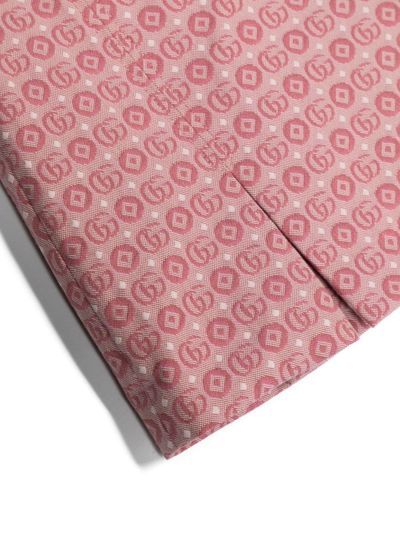 Shop Gucci Childrens Double G Cotton Skirt In Rosa